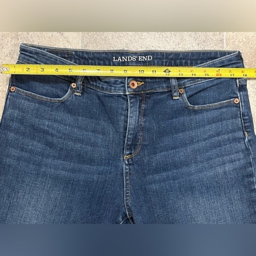 Lands End Women's Fit 2 Cotton Stretch Bootcut Jeans, Size 14 - Picture 7 of 10